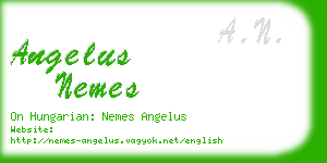 angelus nemes business card